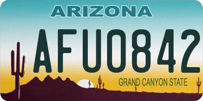 AZ license plate AFU0842