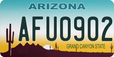 AZ license plate AFU0902