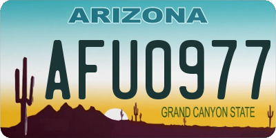 AZ license plate AFU0977