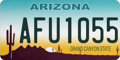 AZ license plate AFU1055