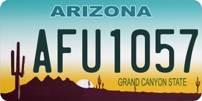 AZ license plate AFU1057
