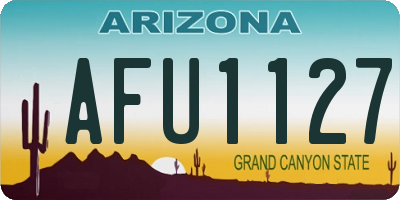 AZ license plate AFU1127