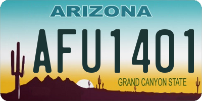AZ license plate AFU1401