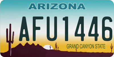 AZ license plate AFU1446