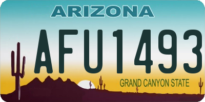 AZ license plate AFU1493