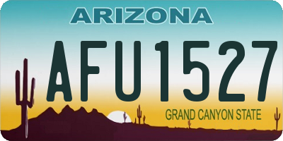 AZ license plate AFU1527