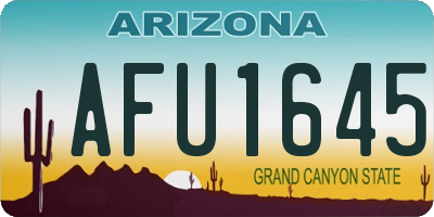 AZ license plate AFU1645