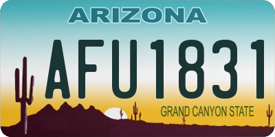 AZ license plate AFU1831