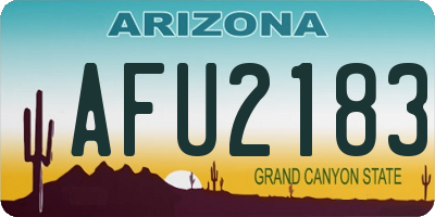 AZ license plate AFU2183