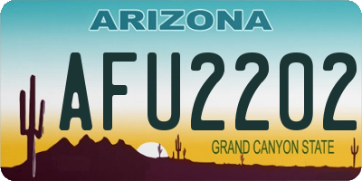 AZ license plate AFU2202