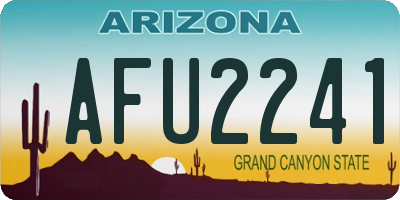 AZ license plate AFU2241