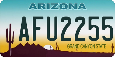 AZ license plate AFU2255