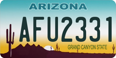 AZ license plate AFU2331