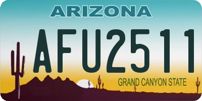 AZ license plate AFU2511