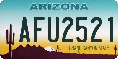 AZ license plate AFU2521