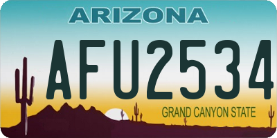 AZ license plate AFU2534