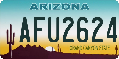 AZ license plate AFU2624