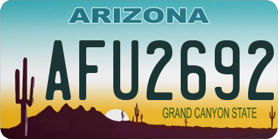 AZ license plate AFU2692