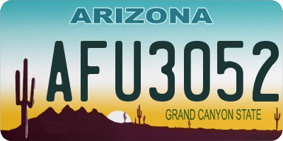 AZ license plate AFU3052