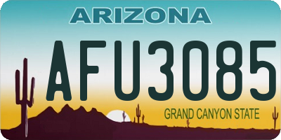 AZ license plate AFU3085