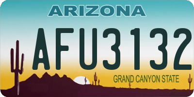 AZ license plate AFU3132