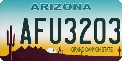 AZ license plate AFU3203