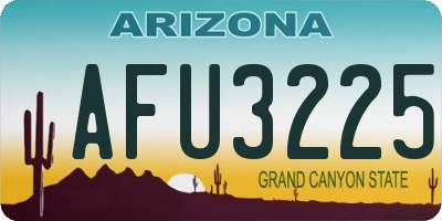 AZ license plate AFU3225