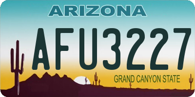 AZ license plate AFU3227
