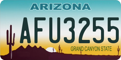 AZ license plate AFU3255