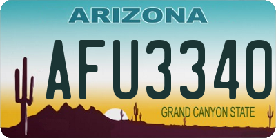 AZ license plate AFU3340