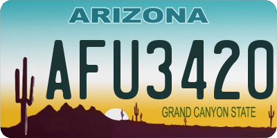 AZ license plate AFU3420