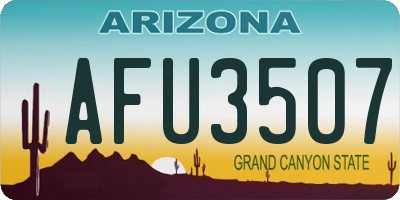 AZ license plate AFU3507