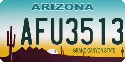 AZ license plate AFU3513