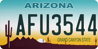 AZ license plate AFU3544