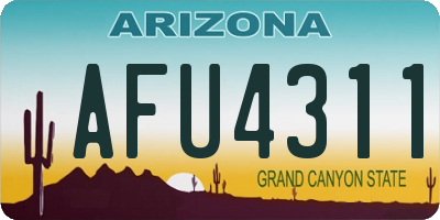 AZ license plate AFU4311