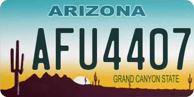AZ license plate AFU4407