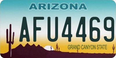 AZ license plate AFU4469