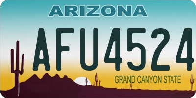 AZ license plate AFU4524
