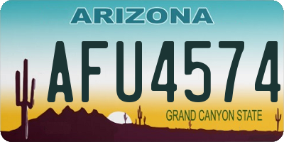 AZ license plate AFU4574
