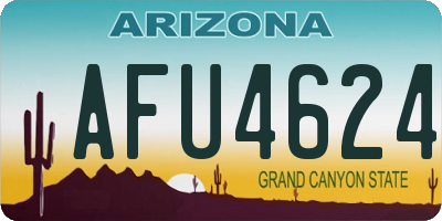 AZ license plate AFU4624