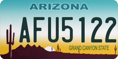 AZ license plate AFU5122