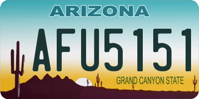 AZ license plate AFU5151