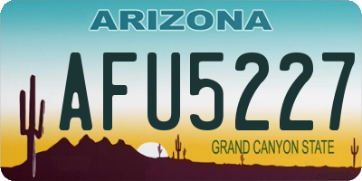 AZ license plate AFU5227