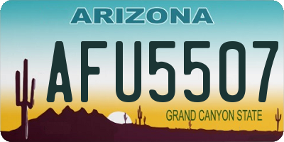 AZ license plate AFU5507