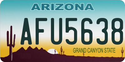 AZ license plate AFU5638