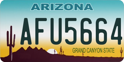 AZ license plate AFU5664