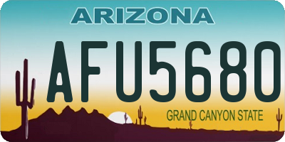 AZ license plate AFU5680