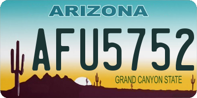AZ license plate AFU5752