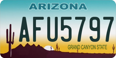 AZ license plate AFU5797
