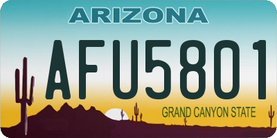 AZ license plate AFU5801